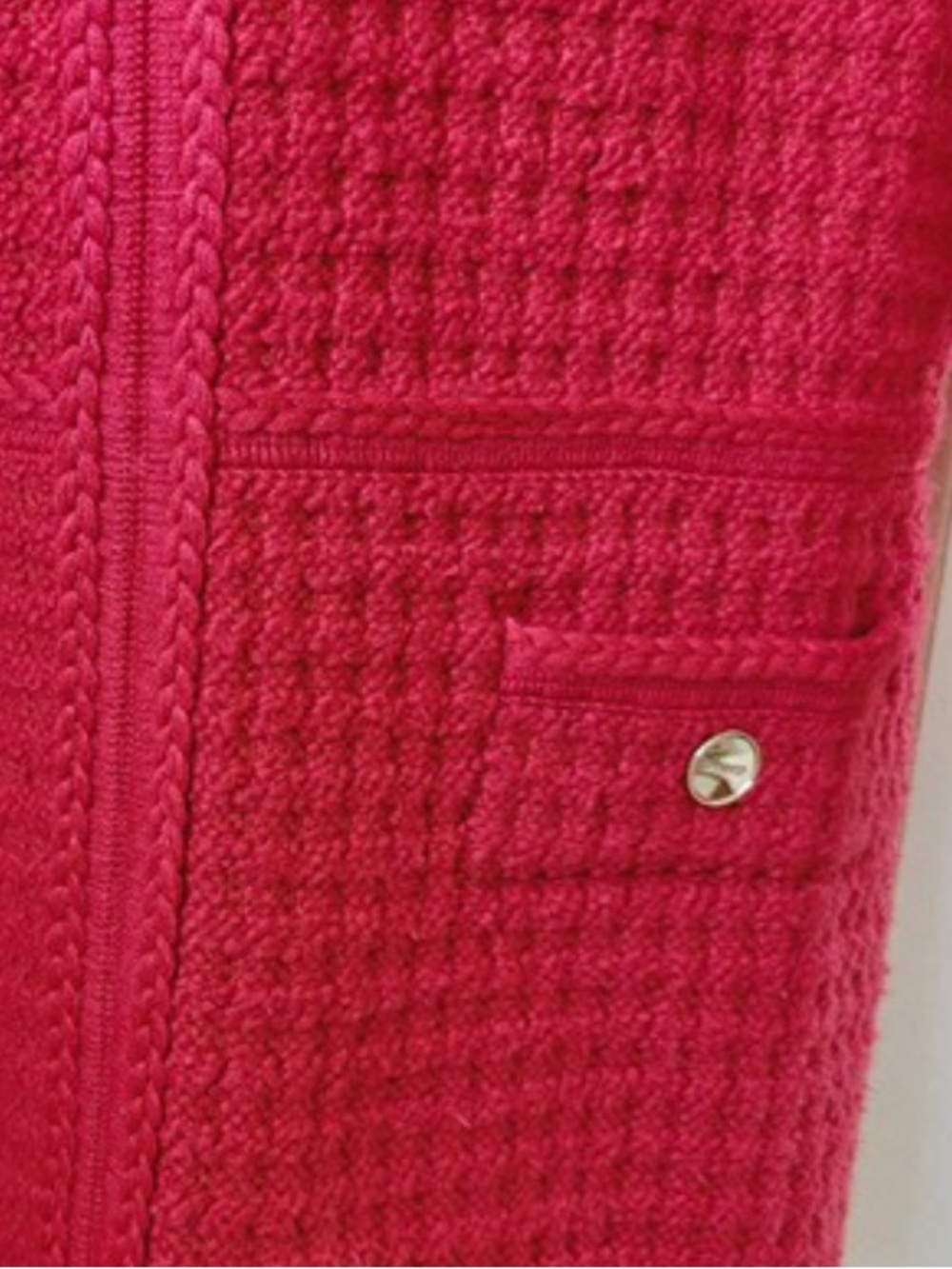 NWT ❤️💄SANDRO Tweed Red Long Sleeve Wool blend Mini dress size S - Picture 5 of 8